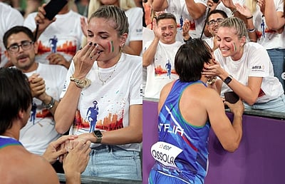 பாராலிம்பிக்கில் தோழியிடம் காதலை வெளிப்படுத்திய வீரர்!